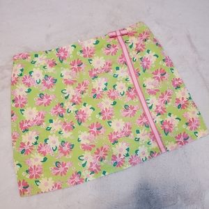 Lilly Pulitzer Floral Skort - Green and Pink